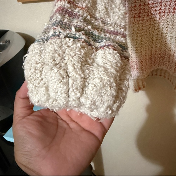 Free People Sit Next to Me Multicolor Knit Hoodie Sz XS - Picture 4 of 15